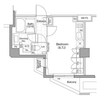 ザ・パークハビオ新宿の間取図