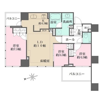 クラッシィタワー新宿御苑の間取図