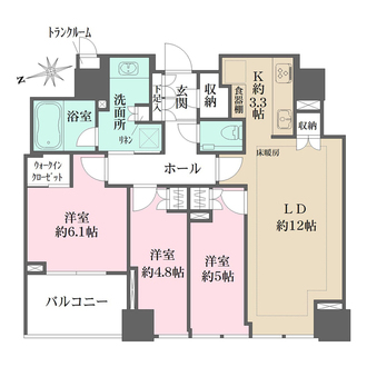 クラッシィタワー新宿御苑の間取図