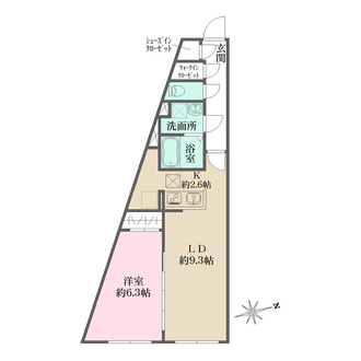 グローリオシェルト杉並方南町の間取図