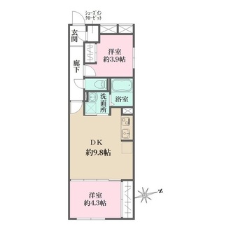 グローリオシェルト杉並方南町の間取図