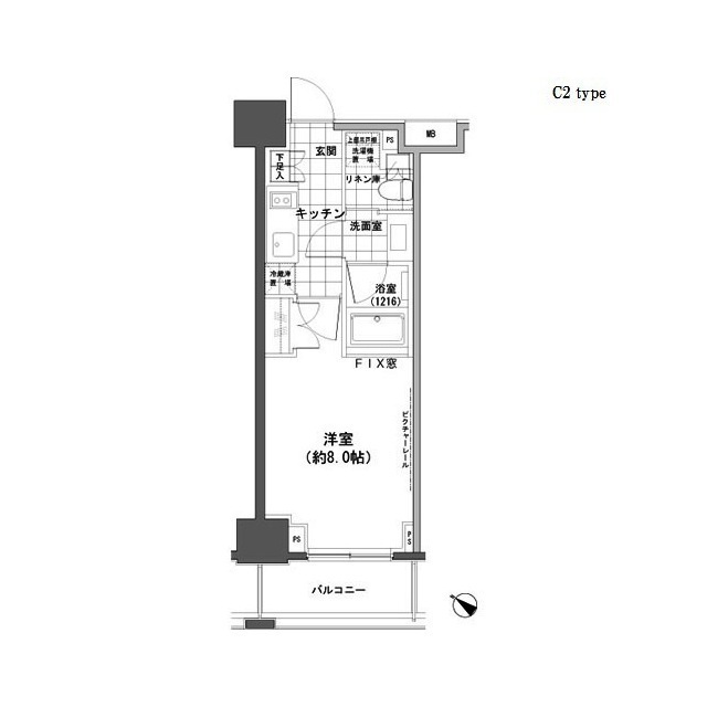 パークハビオ人形町の間取図