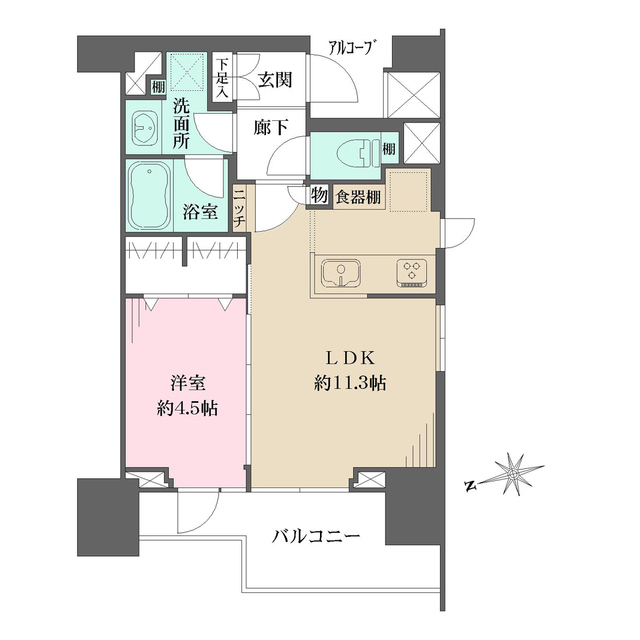イニシア上野根岸の間取図