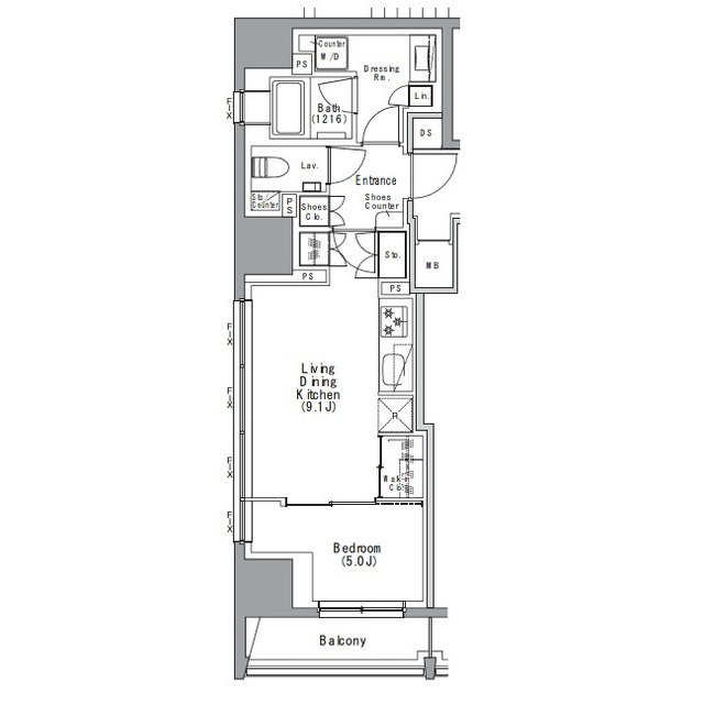 ザ・パークハビオＳＯＨＯ大手町の間取図