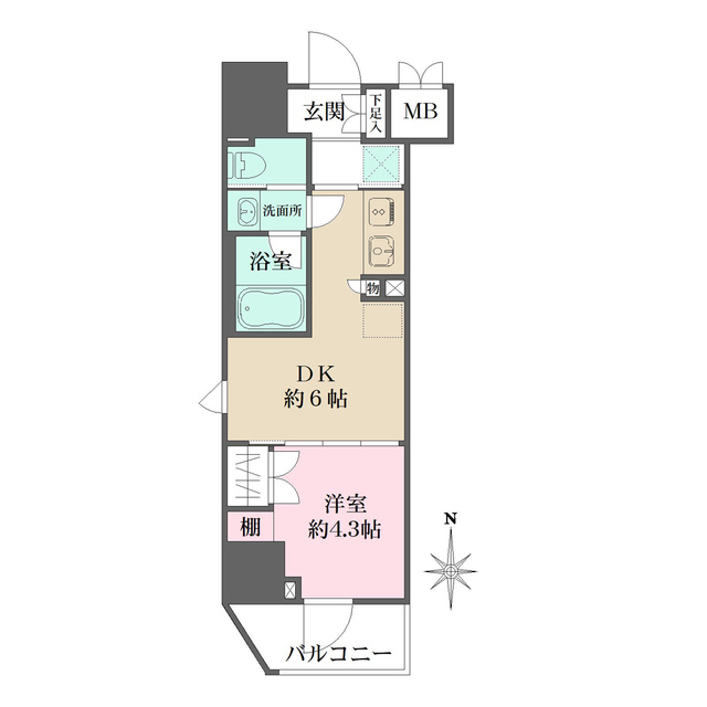 ルフォンプログレ元浅草マークスの間取図