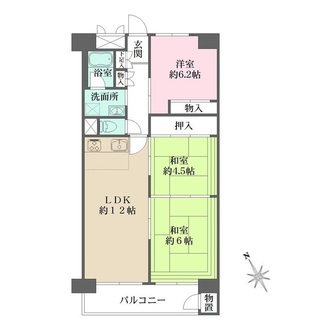 市川パークハウスＢ棟の間取図