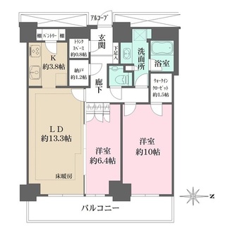 Ｗ　Ｃｏｍｆｏｒｔ　Ｔｏｗｅｒｓ　ＷＥＳＴの間取図