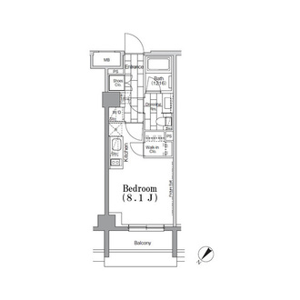 ＯＮＥ　ＲＯＯＦ　ＦＬＡＴ　ＴＳＵＫＩＳＨＩＭＡの間取図