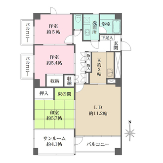 ザ・パークレックス東陽町の間取図