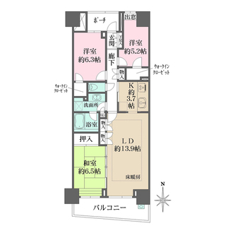 パークハウスプレシアの間取図