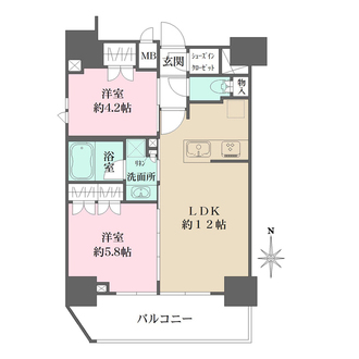 ルフォンプログレ元浅草マークスの間取図