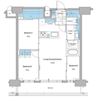ルフォンプログレ秋葉原マークスの間取図