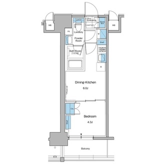 ルフォンプログレ秋葉原マークスの間取図