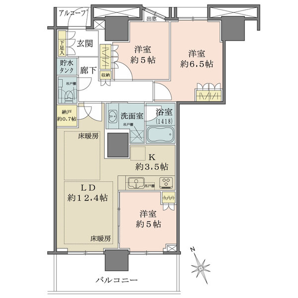 プラウドタワー東雲キャナルコートの間取図