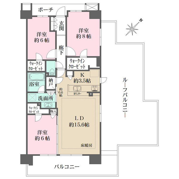 シティテラス横濱和田町の間取図