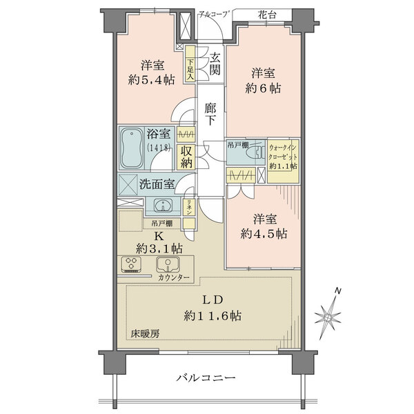 ザ・パークハウス横浜浦島丘の間取図
