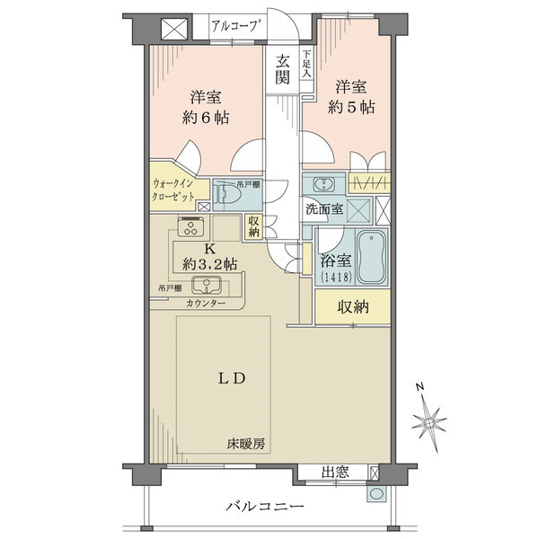 グランノア港北の丘の間取図