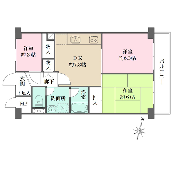 藤和大口コープの間取図
