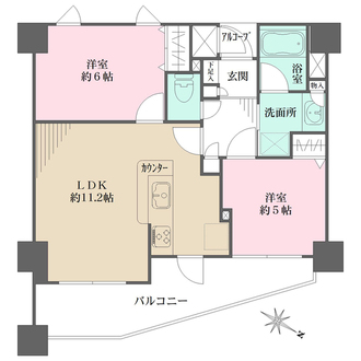 グランシティ川崎の間取図