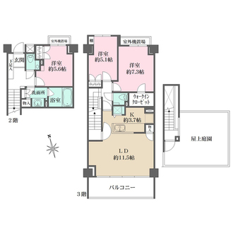 ユーロハイツ仲町台の間取図