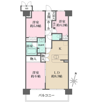 サンヴェール伊勢佐木町の間取図