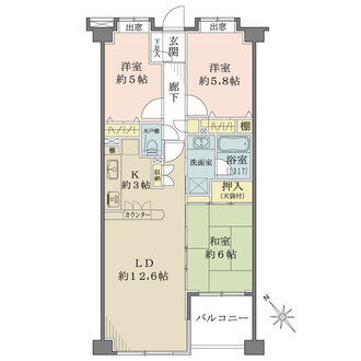 シーアイマンション港北中川の間取図