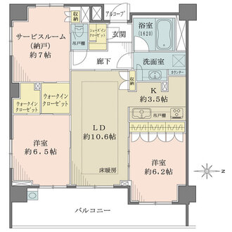 クオス横浜根岸森林公園の間取図