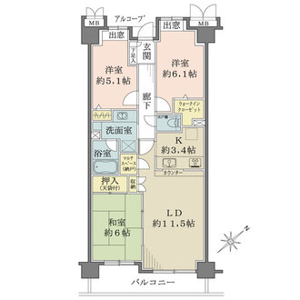 セレスト新横浜の間取図