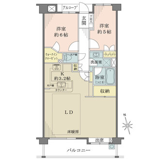 グランノア港北の丘の間取図