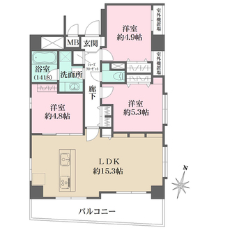 カインドステージ横浜台町の間取図