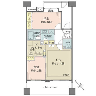 ライオンズマンションセントワーフ横濱の間取図