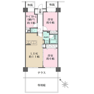シティウインズ東神奈川の間取図