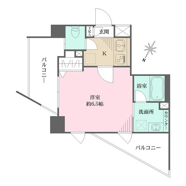 アジールコート品川の間取図