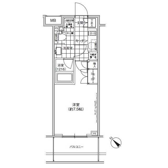パークハビオ武蔵小山の間取図