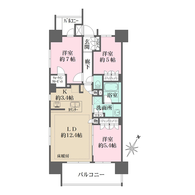 ザ・パークハウス池上の間取図