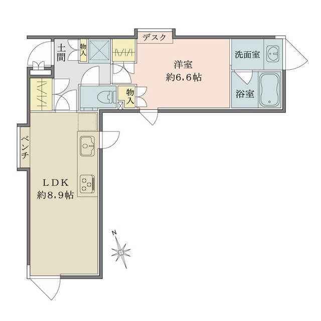 Ｓｏｌａｎａ　Ｔａｋａｎａｗａｄａｉの間取図