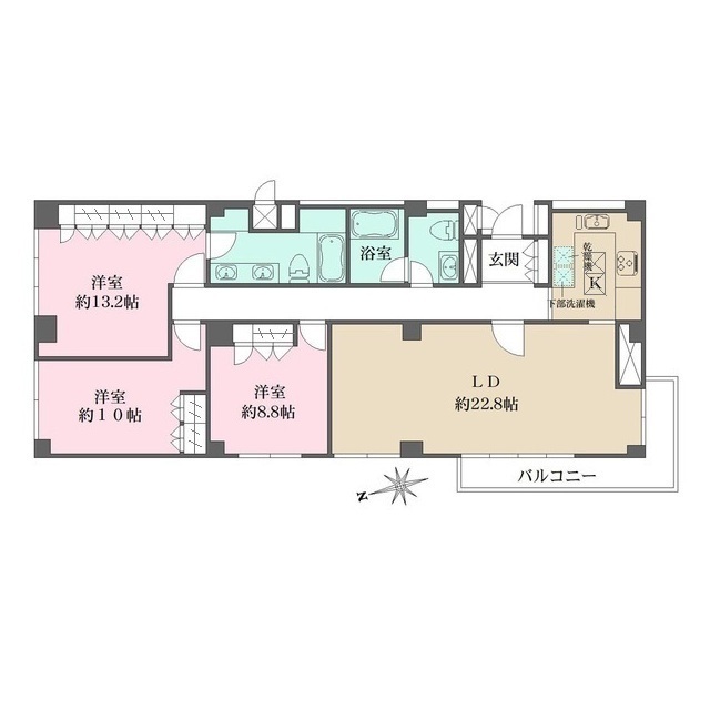 広尾シダーコートの間取図