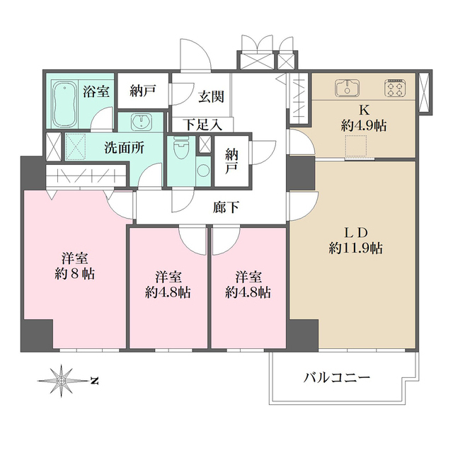 広尾ガーデンヒルズ　Ｉ棟の間取図