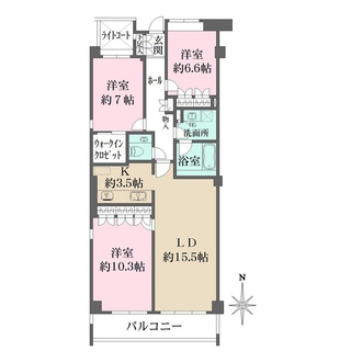 モンエール広尾の間取図