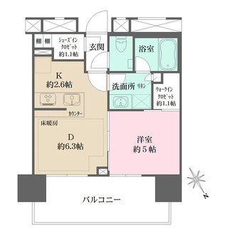 ザ・パークハウス渋谷美竹の間取図
