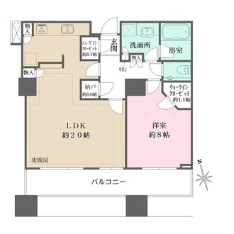パークコート麻布十番ザ・タワーの間取図