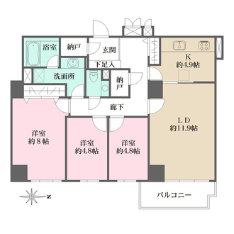 広尾ガーデンヒルズ　Ｉ棟の間取図
