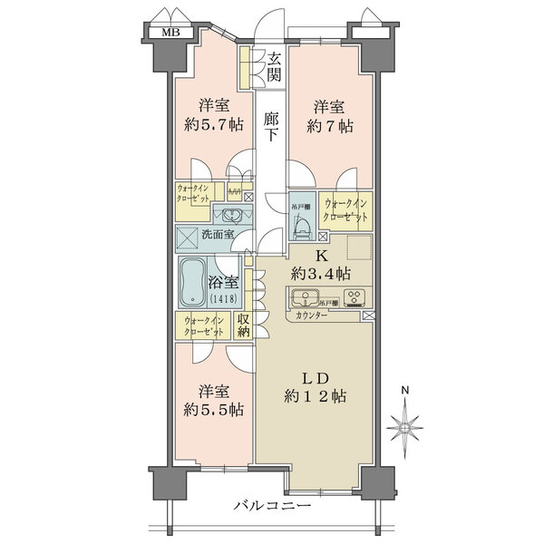 ガーデンホーム住吉パークフォートの間取図