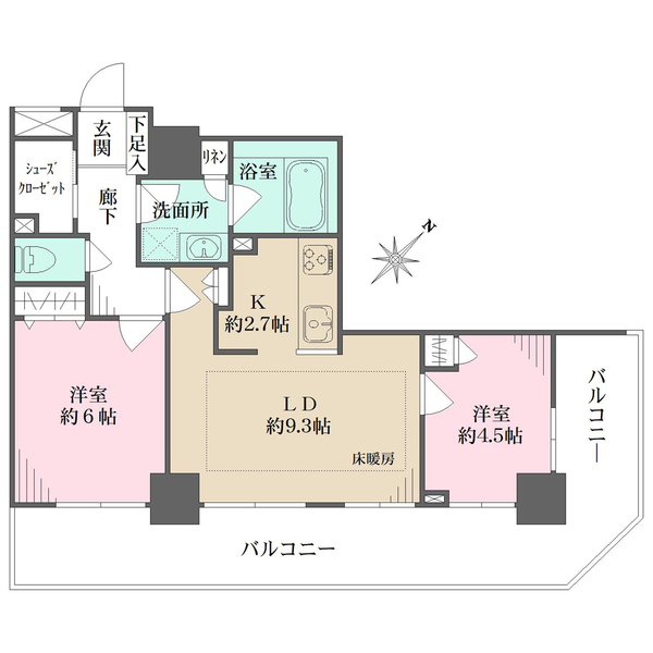 ライオンズタワー池袋の間取図