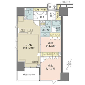 プラウド日本橋人形町パサージュの間取図