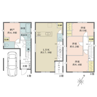 B号棟の間取図