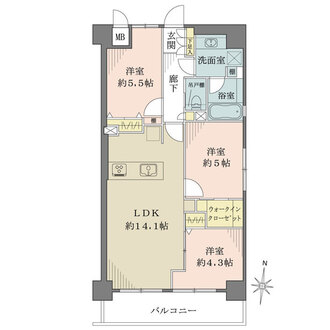 藤和シティコープ木場公園の間取図