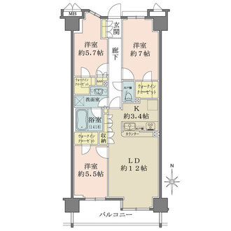 ガーデンホーム住吉パークフォートの間取図
