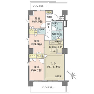 パークハウス新小岩アーバンスの間取図