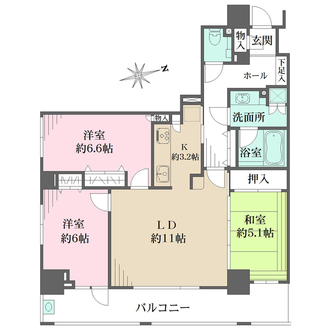 リリーベル門前仲町の間取図